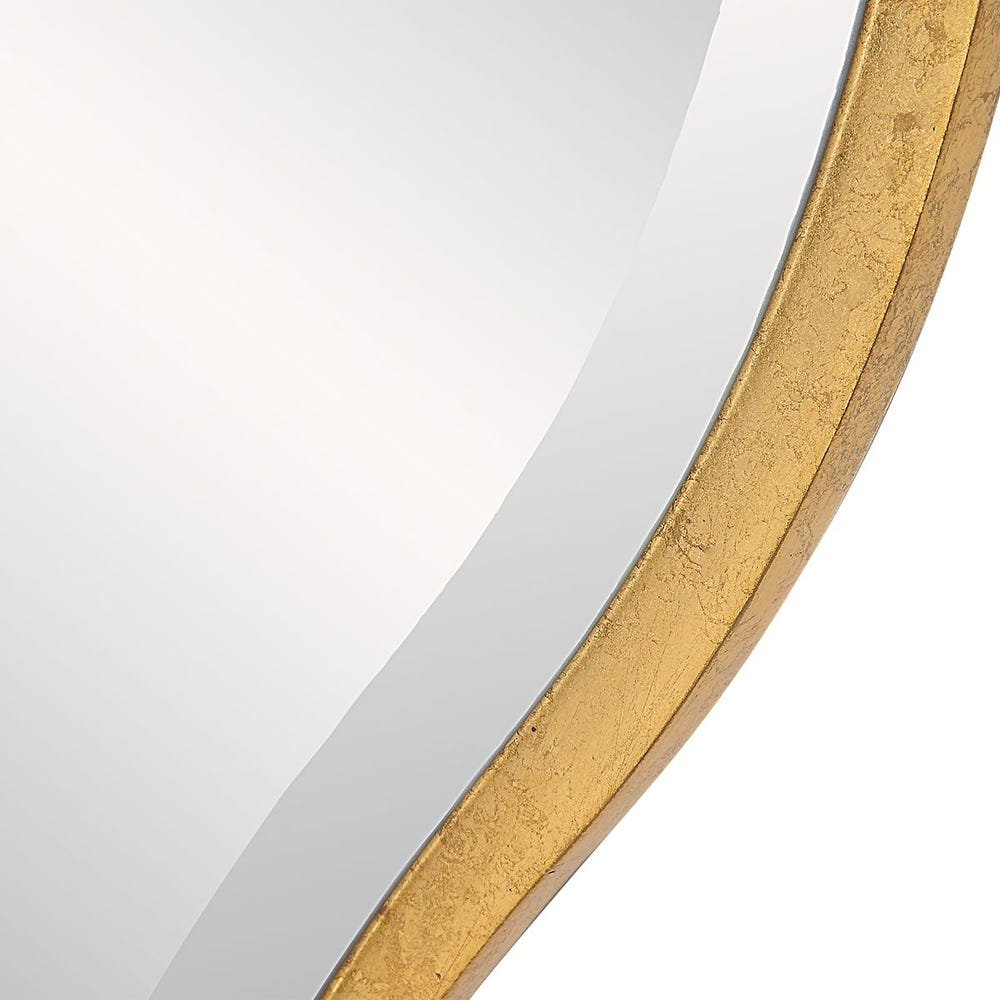 Scalloped Gold Leaf Mirror
