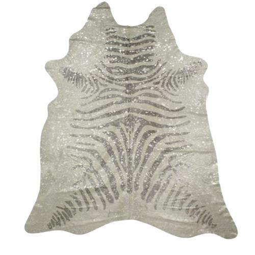 Hide L - Silver Zebra