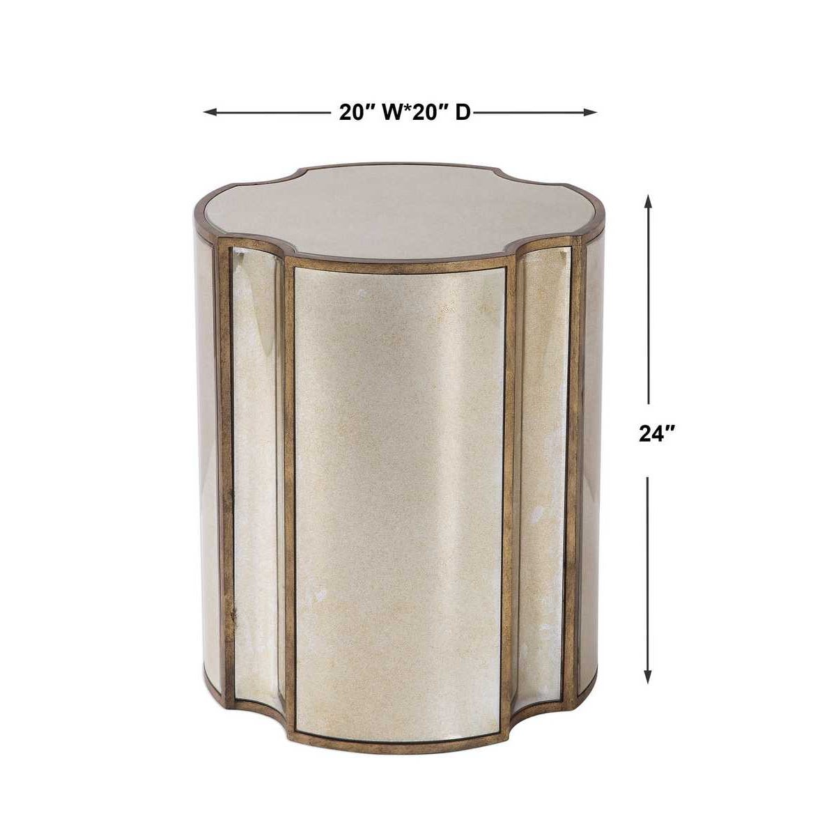 Antiqued Mirror Side Table