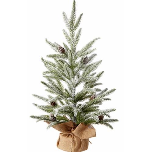 Snowy Tree in Burlap - 24.75"