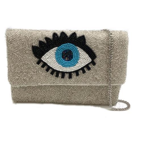 Silver Clutch with Eye
