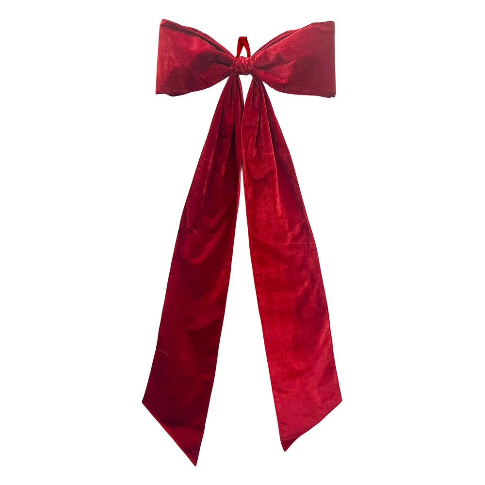 Oversized Red Velvet Bow
