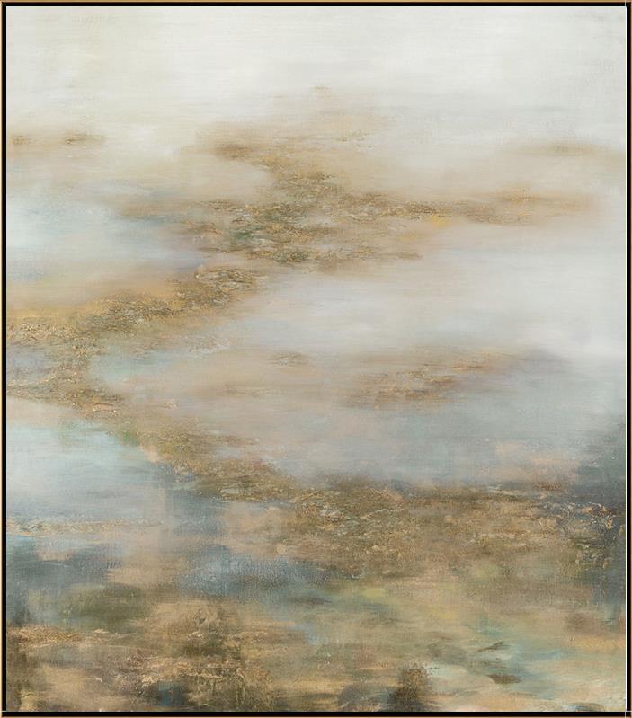 Hand Embellished Gold Abstract