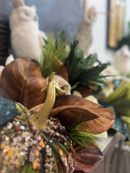 5' Magnolia Leaf & Pod Garland