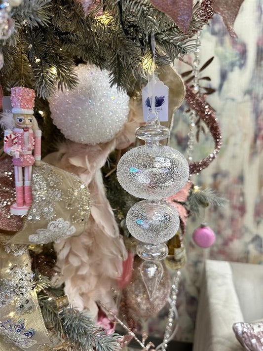 Iridescent Bumpy Ice Finial Ornament, 2 Styles