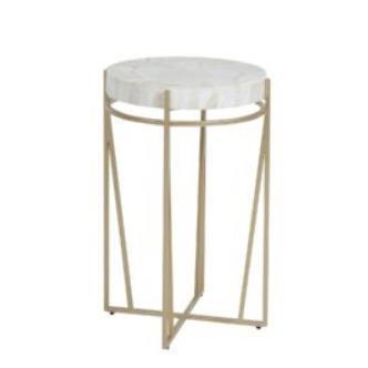 Petrified Clam Marble Side Table