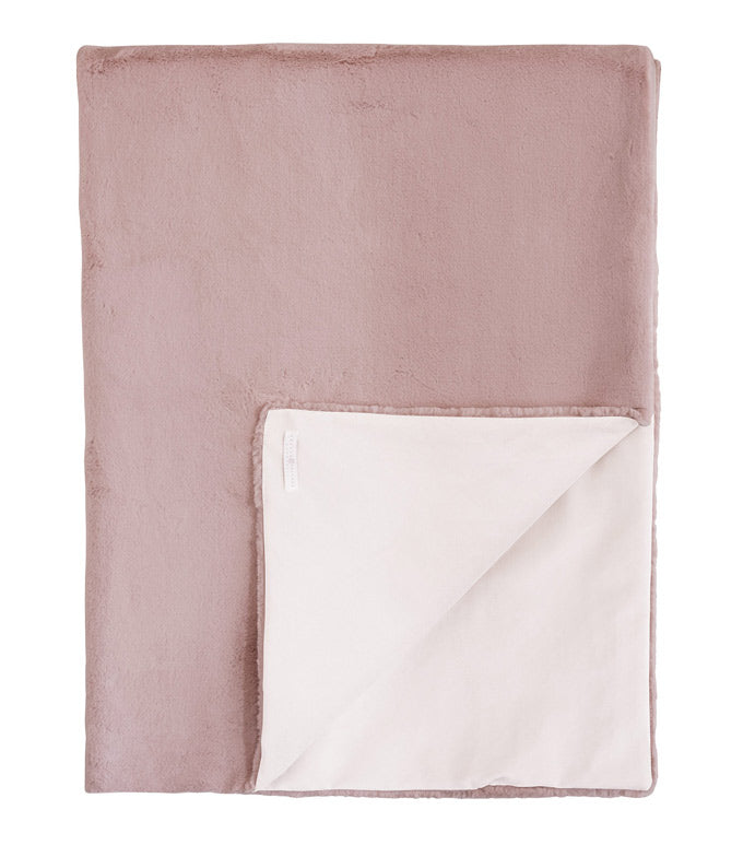 Pink Faux Fur Throw