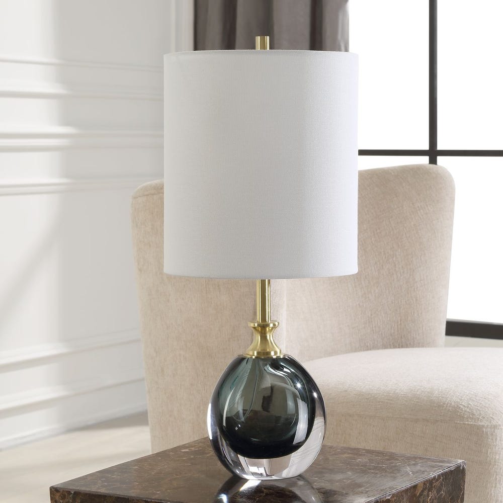 Smoky Glass Buffet Lamp