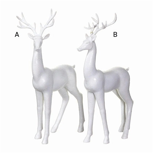 Glittered Reindeer - White, 2 Styles