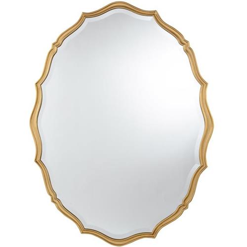 Oversized Gold Scalloped Mirror