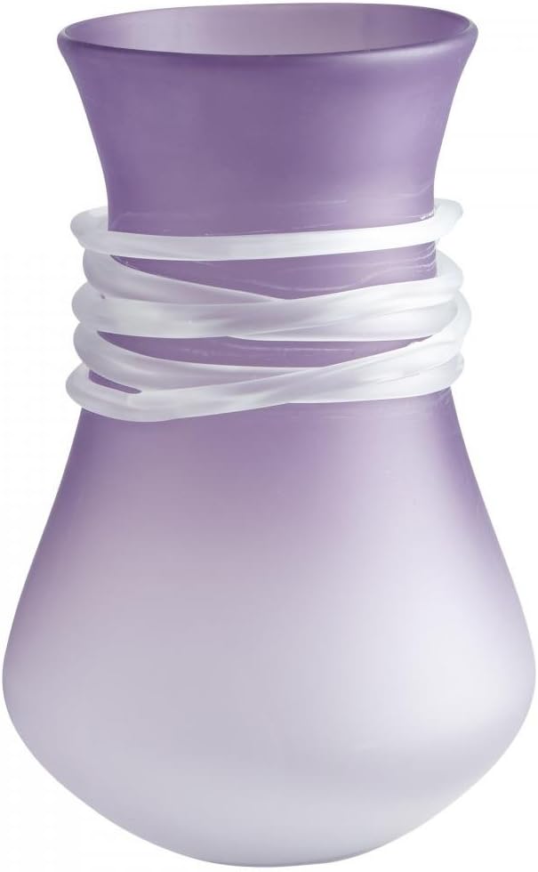 Purple Vase with Clear Bands