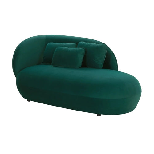 Velvet Chaise - Green