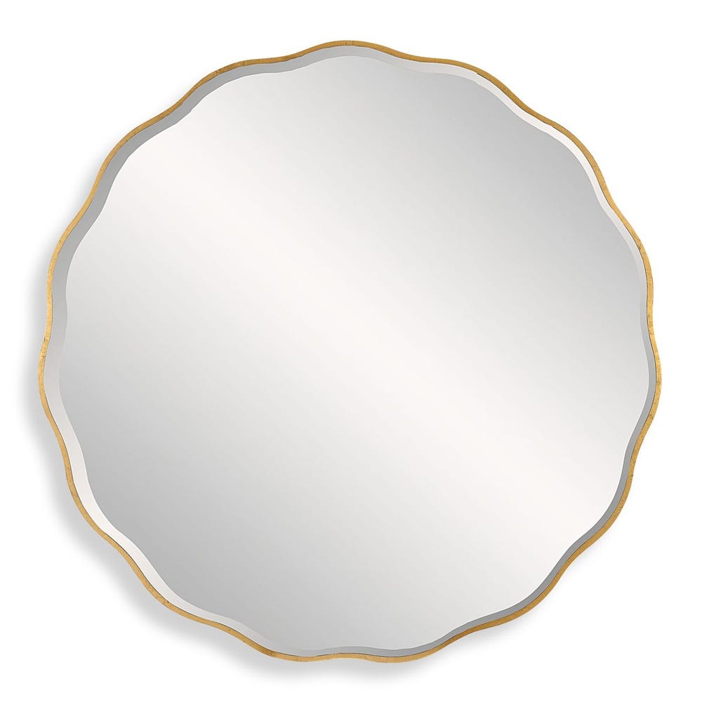 Scalloped Gold Leaf Mirror