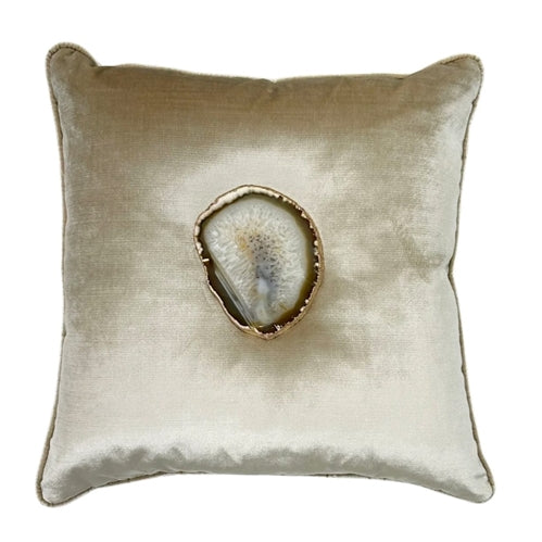 Agate Cashmere Velvet Pillow