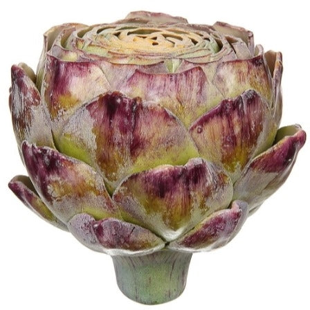 Faux Artichoke Cut - Eggplant/Green