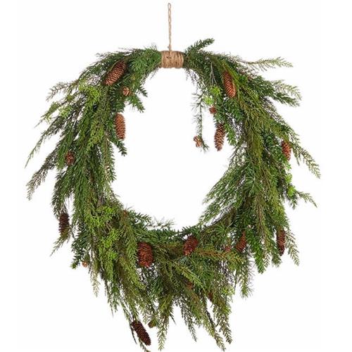 Pinecone and Cedar Wreath