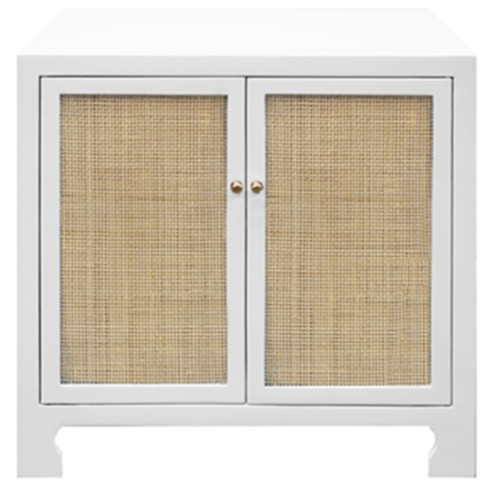 White Woven Cabinet