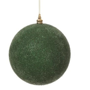 Beaded Plastic Ball Ornament - 8" Green