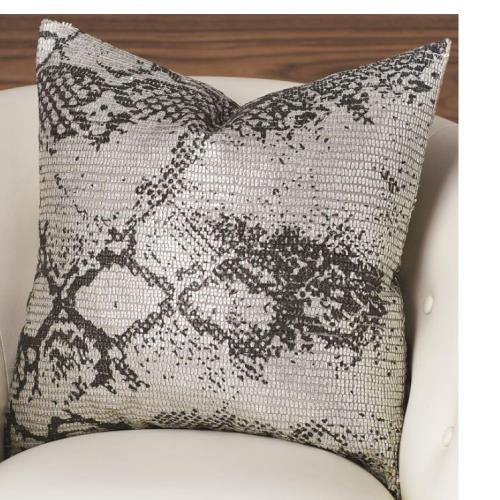 Silver Snake Skin Pillow