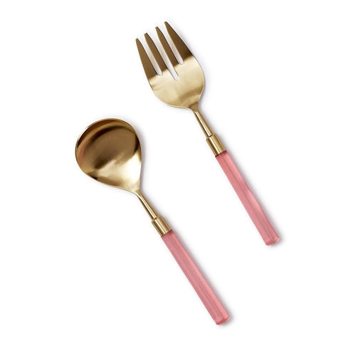 Blush & Gold Servers, Set of 2