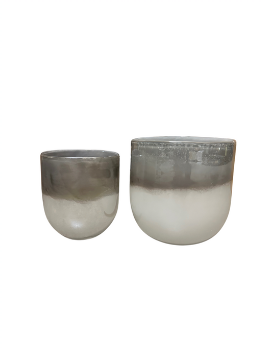 Grey/White Ombre Vases, 2 Size Options