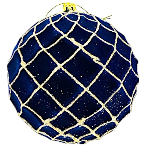 Ball Ornament - Navy Blue, 5"