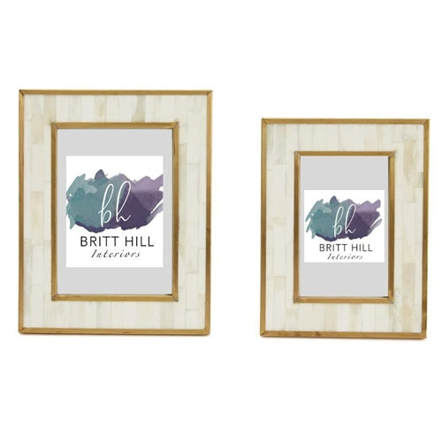 Photo Frame with Brass Border, 2 Size Options