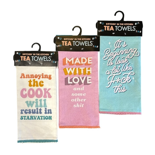 Tea Towel - Dirty Words, 3 Style Options