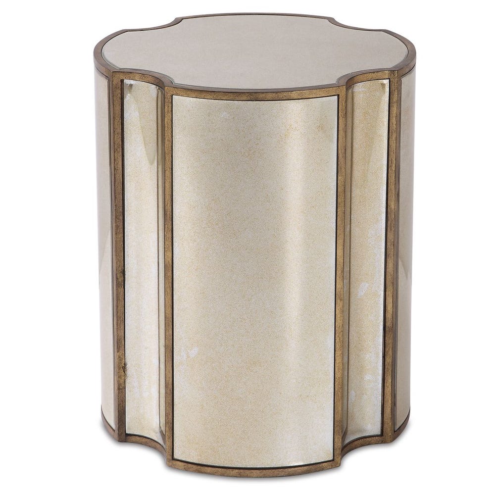 Antiqued Mirror Side Table