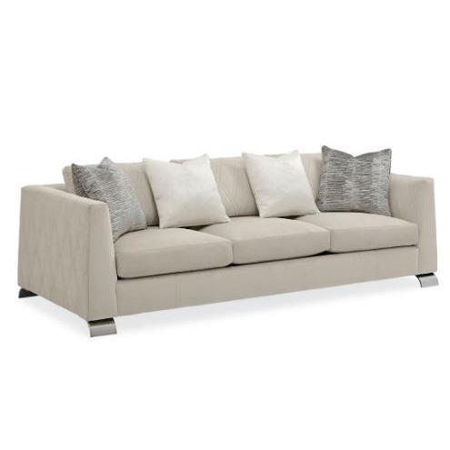 Taupe Velvet Sofa