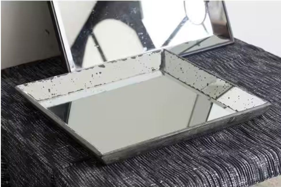 Antique Mirrored Square Tray