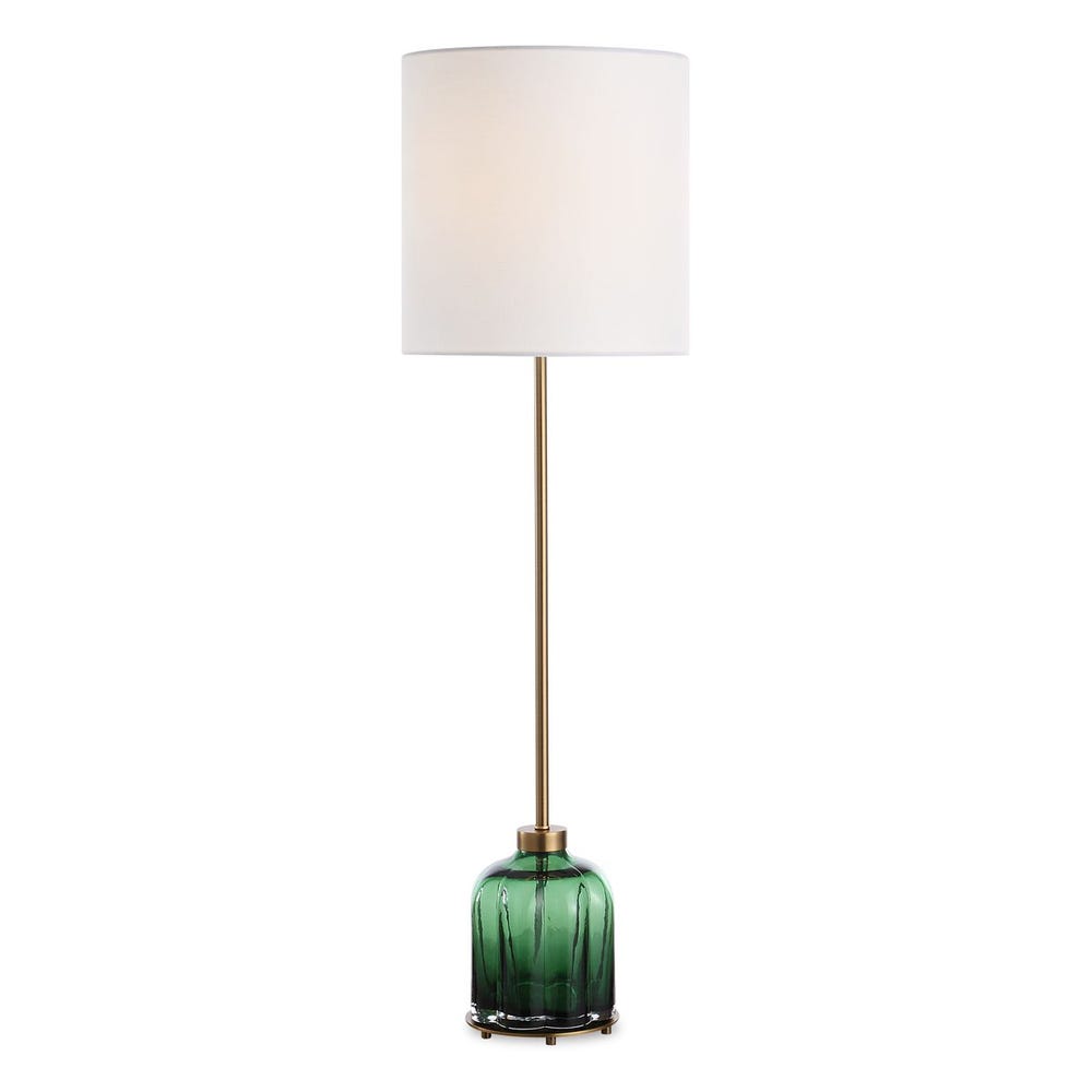 Emerald Glass Table Lamp