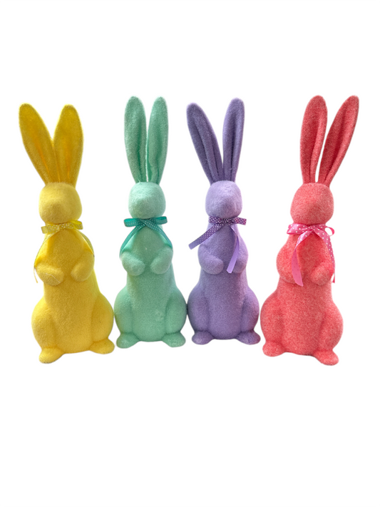 Rabbits - Flocked, 4 color options