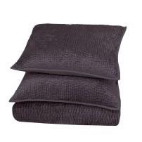 Charcoal Velvet Coverlet - Queen