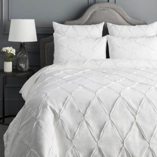 White Appliqued Duvet Set