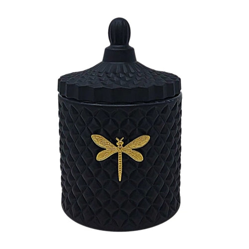 Dragonfly Quilted Candle - Cognac + Oakwood