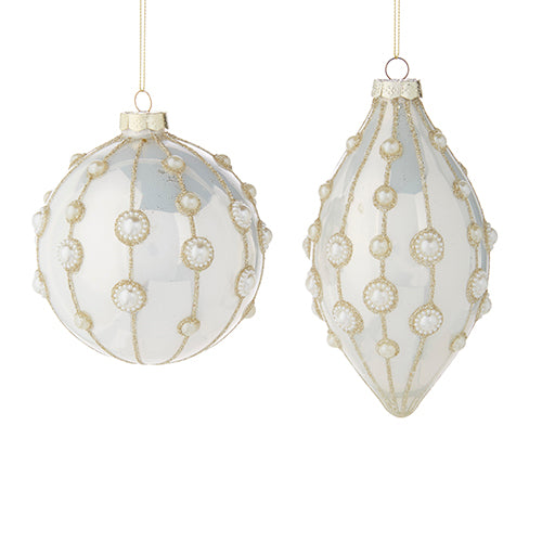 Pearl Embellished Ornament, 2 Style Options