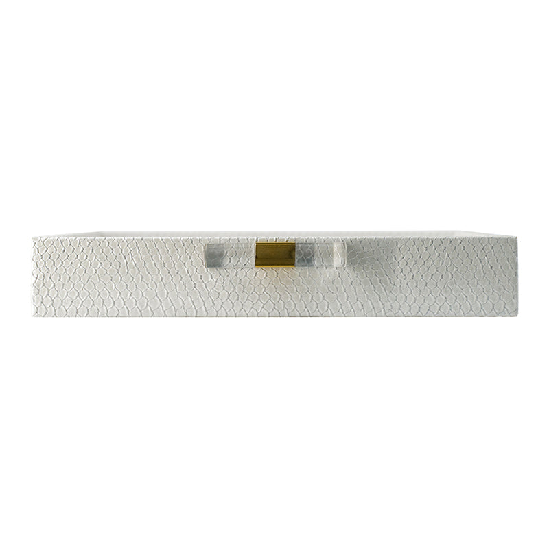 White Snakeskin Tray, 2 Size Options