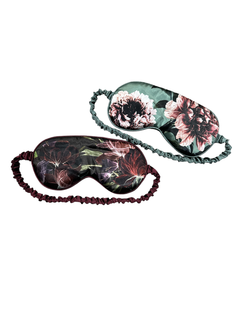 Mask - Satin Floral Pattern, 2 Color Options