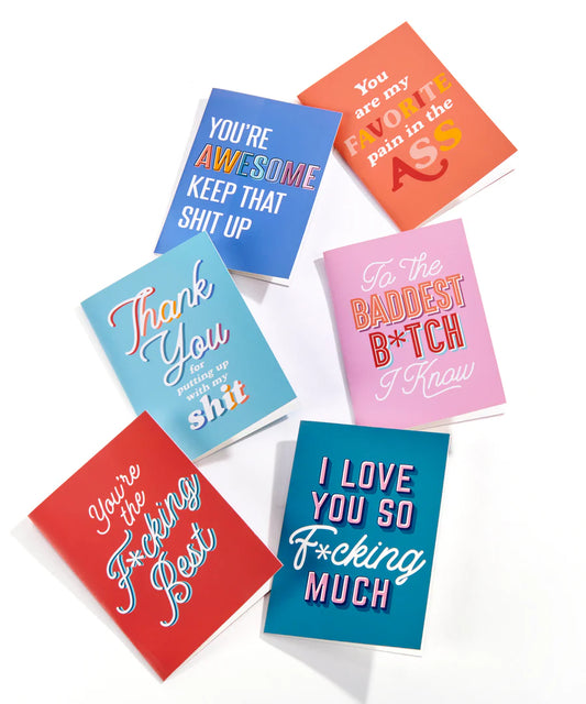 Dirty Words Greeting Cards, 6 Style Options