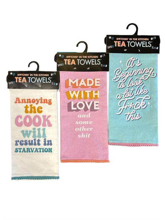 Tea Towel - Dirty Words, 3 Style Options