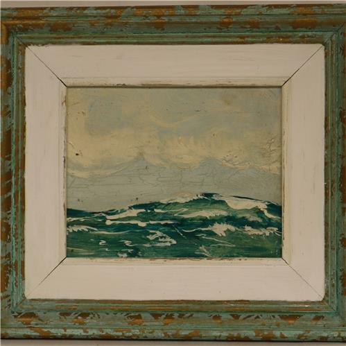 Original Framed Ocean - 16 3/4" x 14 3/4"