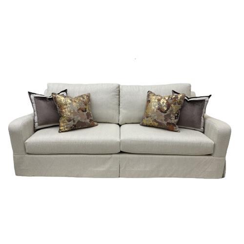 Ivory Skirted Sofa