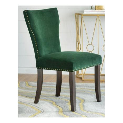 Green Velvet Chairs - Set of Four