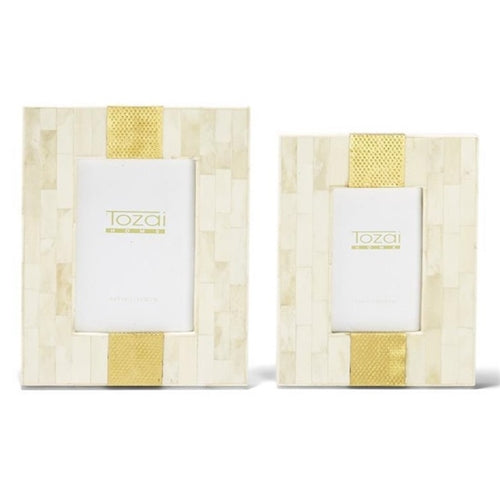 Brass and Beige Frame - Tiles, 2 Size Options