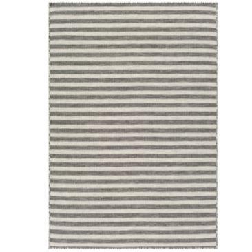 Tan Striped Rug - 2' x 2'11"