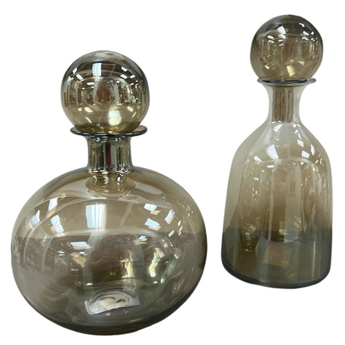 Amber Glass Bottle with Ball Lid, 2 Size Options