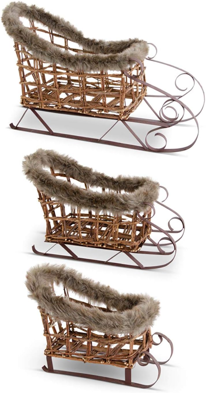 Sleigh with Fur, 3 Size Options