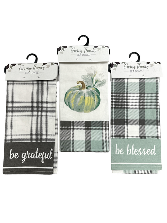 Tea Towel - Plaid Assortment, 3 Style Options