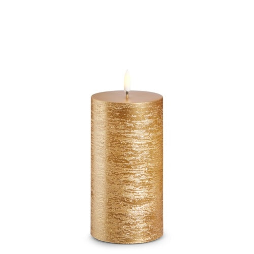 Rustic Gold Pillar Candle